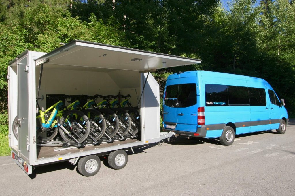 Bike store shuttle trailer